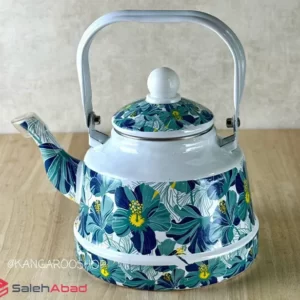 فروش عمده کتری لعابی طرح گلدار مراکشی