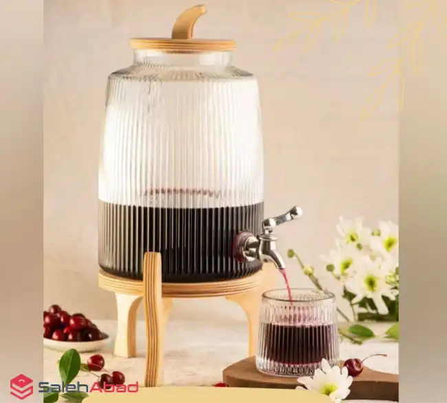 فروش عمده کلمن شربت خوری شیشه ای لوتوس