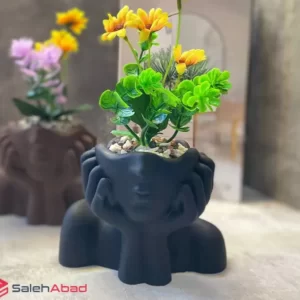 فروش عمده گلدان سنگی گل مینا مصنوعی