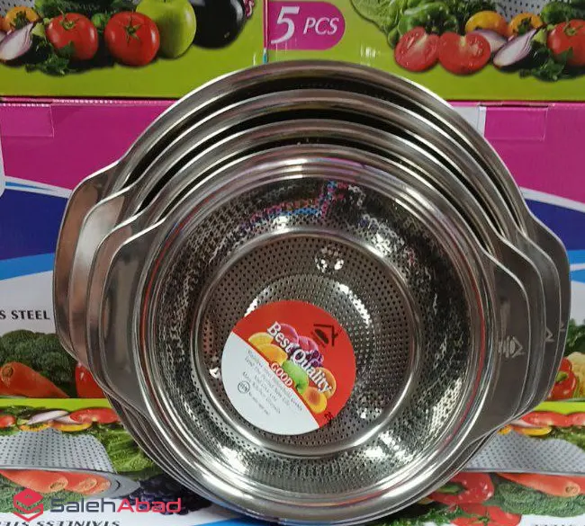 فروش عمده آبکش استیل 4 عددی KORKMAZ