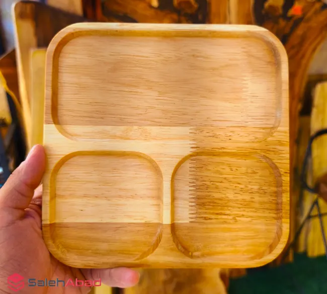 فروش عمده اردو خوری چوبی سه خانه مربعی