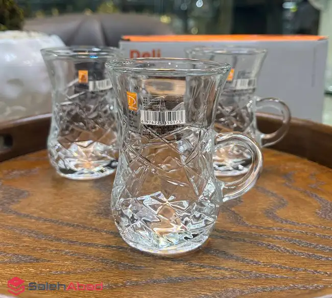 فروش عمده استکان کمرباریک طرح استر DELI