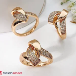 فروش عمده انگشتر استیل مدل گره نگین دار