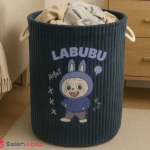 فروش عمده سبد رخت چرک مخملی طرح لبوبو