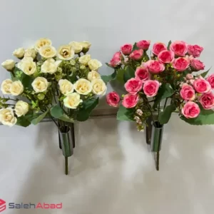 فروش عمده بوته گل رز مصنوعی رنگی