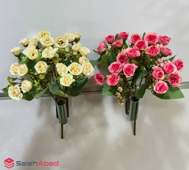 فروش عمده بوته گل رز مصنوعی رنگی