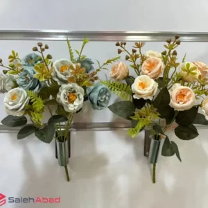 فروش عمده بوته گل رز مصنوعی 8 گل
