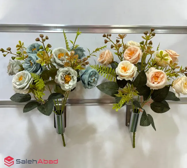 فروش عمده بوته گل رز مصنوعی 8 گل