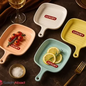 فروش عمده تابه سرامیکی مربع تک دسته