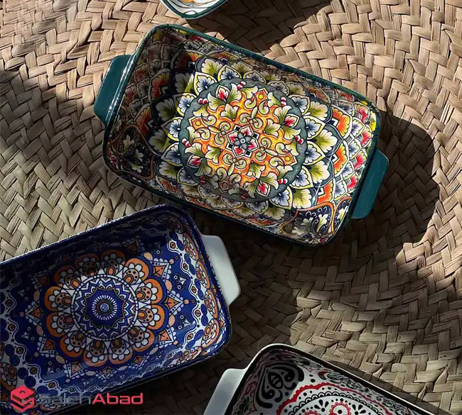 فروش عمده تابه سرو چینی مستطیل مراکشی