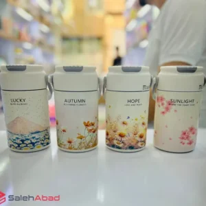 فروش عمده تراول ماگ استیل گلدار 550 میل