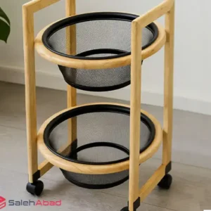فروش عمده جا سیب زمینی پیاز چوبی چرخدار