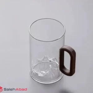 فروش عمده ماگ پیرکس دسته چوبی کوهستان