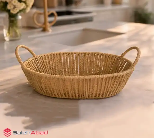 فروش عمده سبد بیضی دسته دار بافت