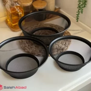 فروش عمده سبد میوه فلزی گرد توری