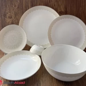 فروش عمده ست 26 پارچه دینو سوژا کرم
