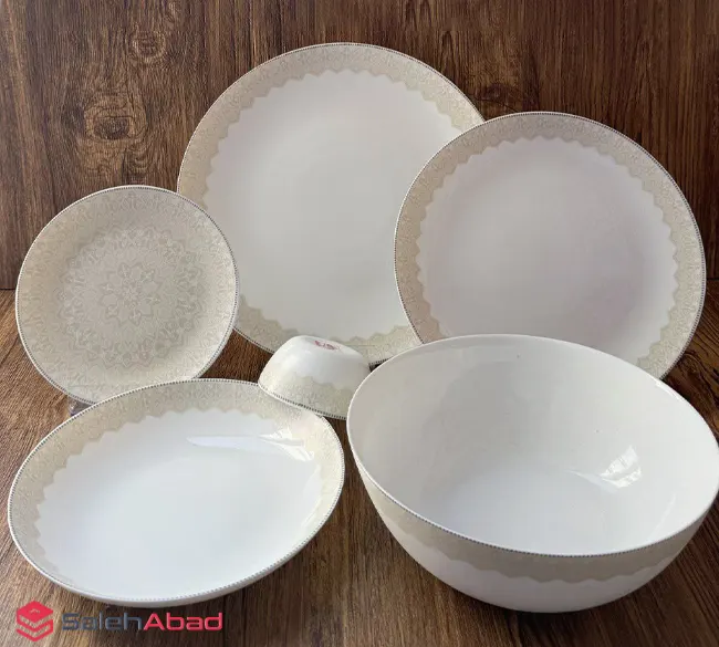 فروش عمده ست 26 پارچه دینو سوژا کرم