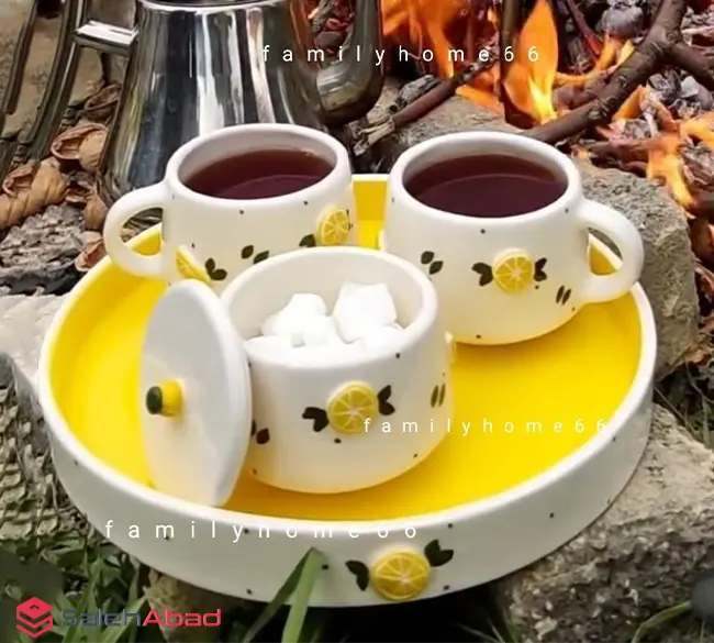فروش عمده ست چای خوری دو نفره لیمو