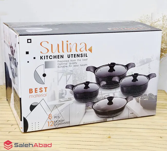 فروش عمده ست قابلمه 8 پارچه فورج SOLINA