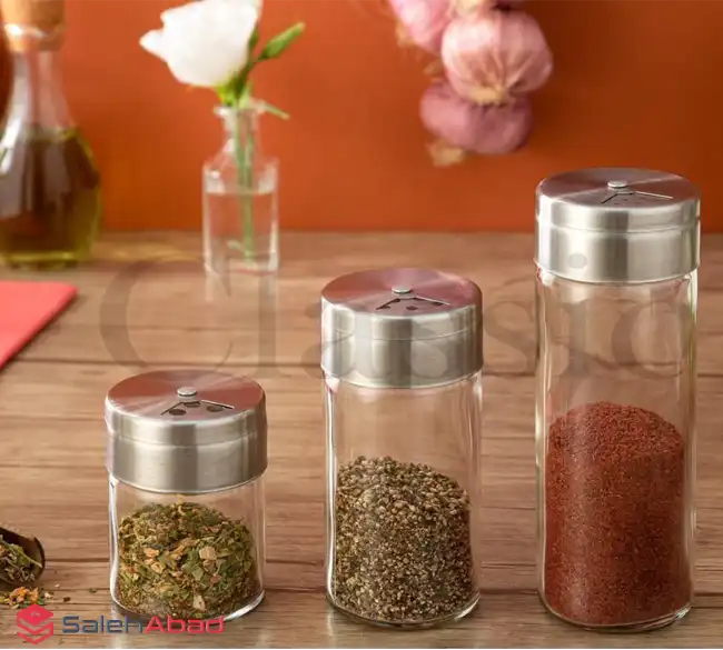 فروش عمده سماق پاش شیشه ای درب چرخشی
