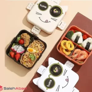 فروش عمده ظرف غذا کودک مربع طرح گربه