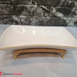 فروش عمده دیس پذیرایی سرامیکی پایه چوب