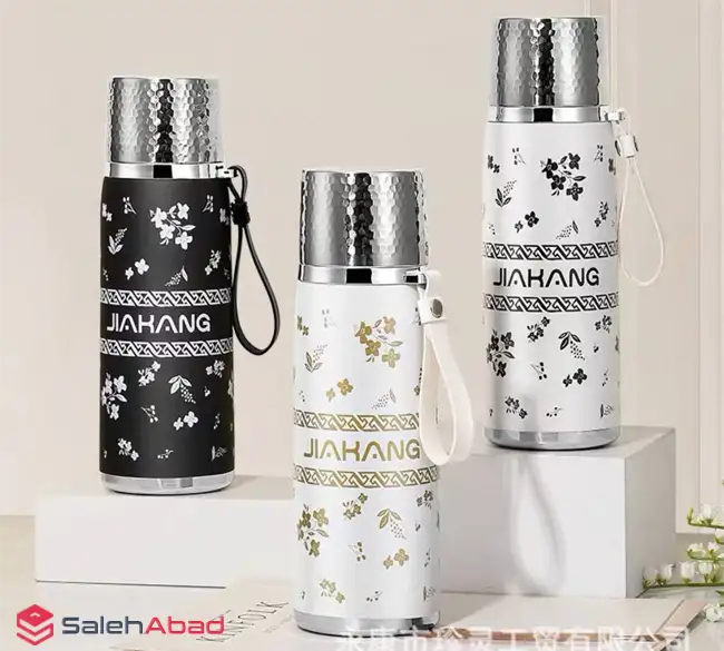 فروش عمده فلاسک استیل طرح گلدار JK