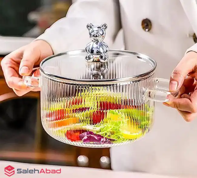 فروش عمده مینی قابلمه پیرکس درب خرسی