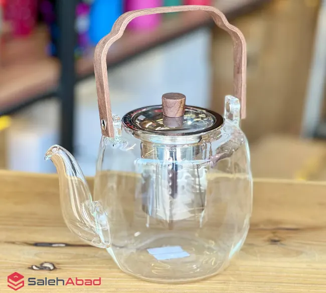 فروش عمده قوری پیرکس صافی دار 1200 میل