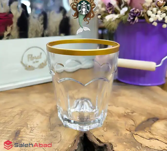 فروش عمده لیوان بلور لب طلا مدل آپادانا