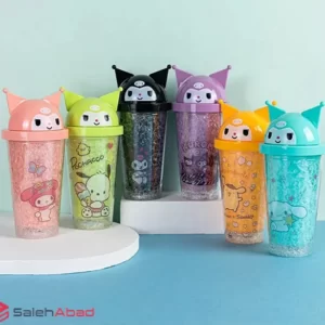 فروش عمده لیوان اسموتی رنگی طرح کرومی