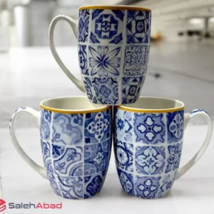 فروش عمده ماگ سرامیکی طرح کاشی آبی