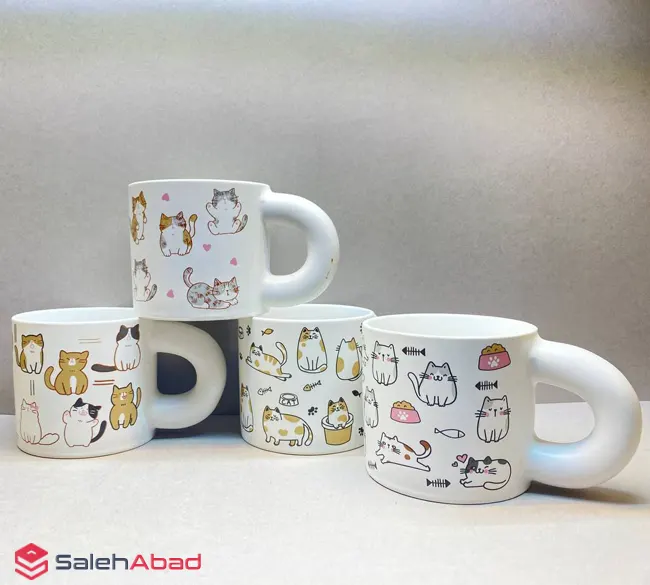 فروش عمده ماگ سرامیکی دسته دار گربه ای