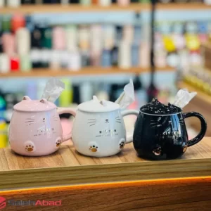 فروش عمده ماگ سرامیکی رنگی مدل گربه