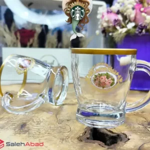 فروش عمده فنجان لب طلا گل رز حیات