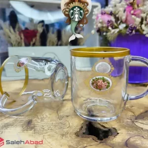 فروش عمده نیم لیوان لب طلا گل رز بازل