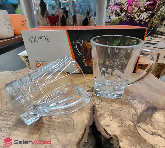 فروش عمده نیم لیوان بلور زنگان گلس بلو