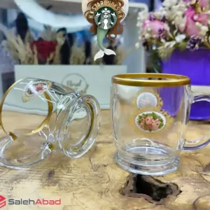 فروش عمده فنجان لب طلا گل رز ویان