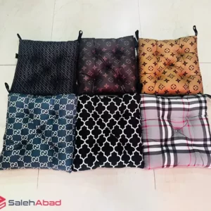 فروش عمده پد صندلی مربع مخملی طرح دار