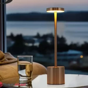 فروش عمده آباژور رومیزی شارژی طلایی