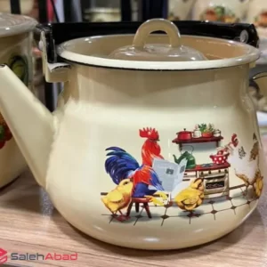 فروش عمده کتری لعابی طرح مرغ و خروس