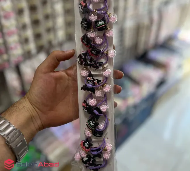 فروش عمده کش مو قیطانی جفتی طرح کرومی