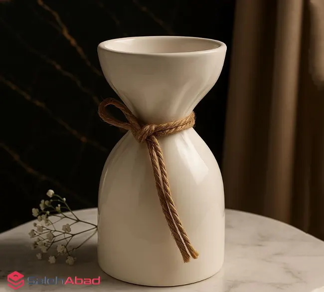 فروش عمده گلدان سرامیکی مدل ساعت شنی