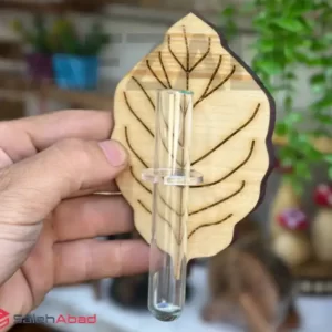 فروش عمده گلدان مگنتی چوبی لوله ای طرح برگ