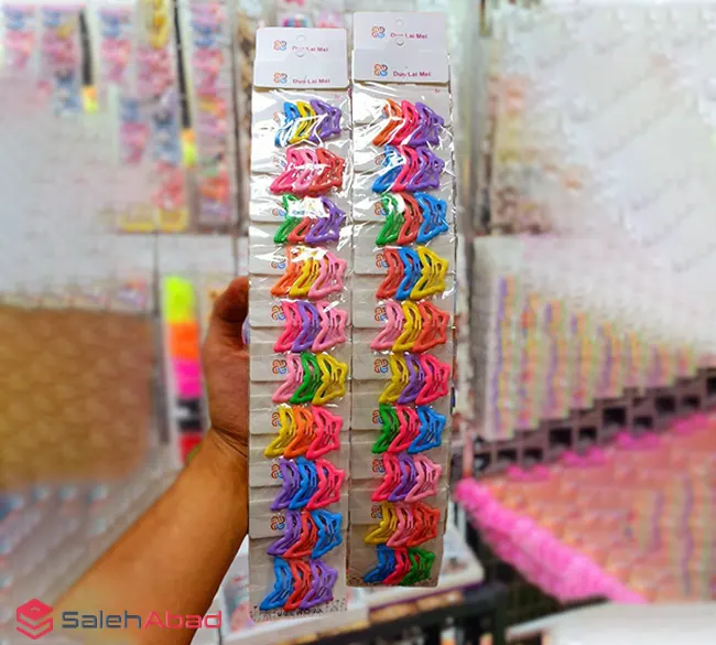 فروش عمده گیره مو تق تقی پروانه 4 عددی
