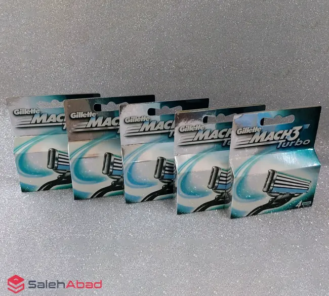 فروش عمده یدک ژیلت 4 عددی مچ تری توربو