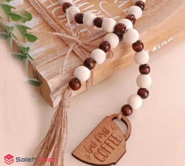 فروش عمده آویز چوبی مهره دار کافی