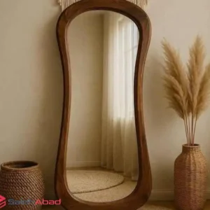 فروش عمده آینه ایستاده چوبی دفرمه مدل هورا