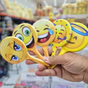 فروش عمده آینه آرایشی دسته دار ایموجی