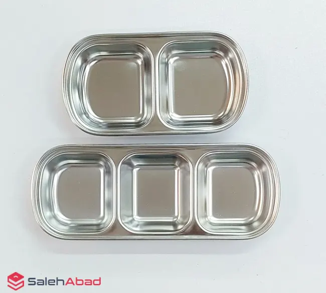 فروش عمده اردو خوری استیل دو خانه و سه خانه